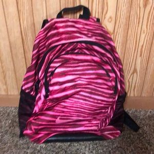 Pink/black backpack